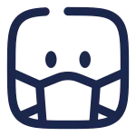 Facemask Square SVG Icon